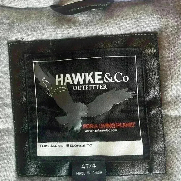 NWOT! Hawke & CO Outfitter Faux Leather Jacket 4T - Picture 6 of 11